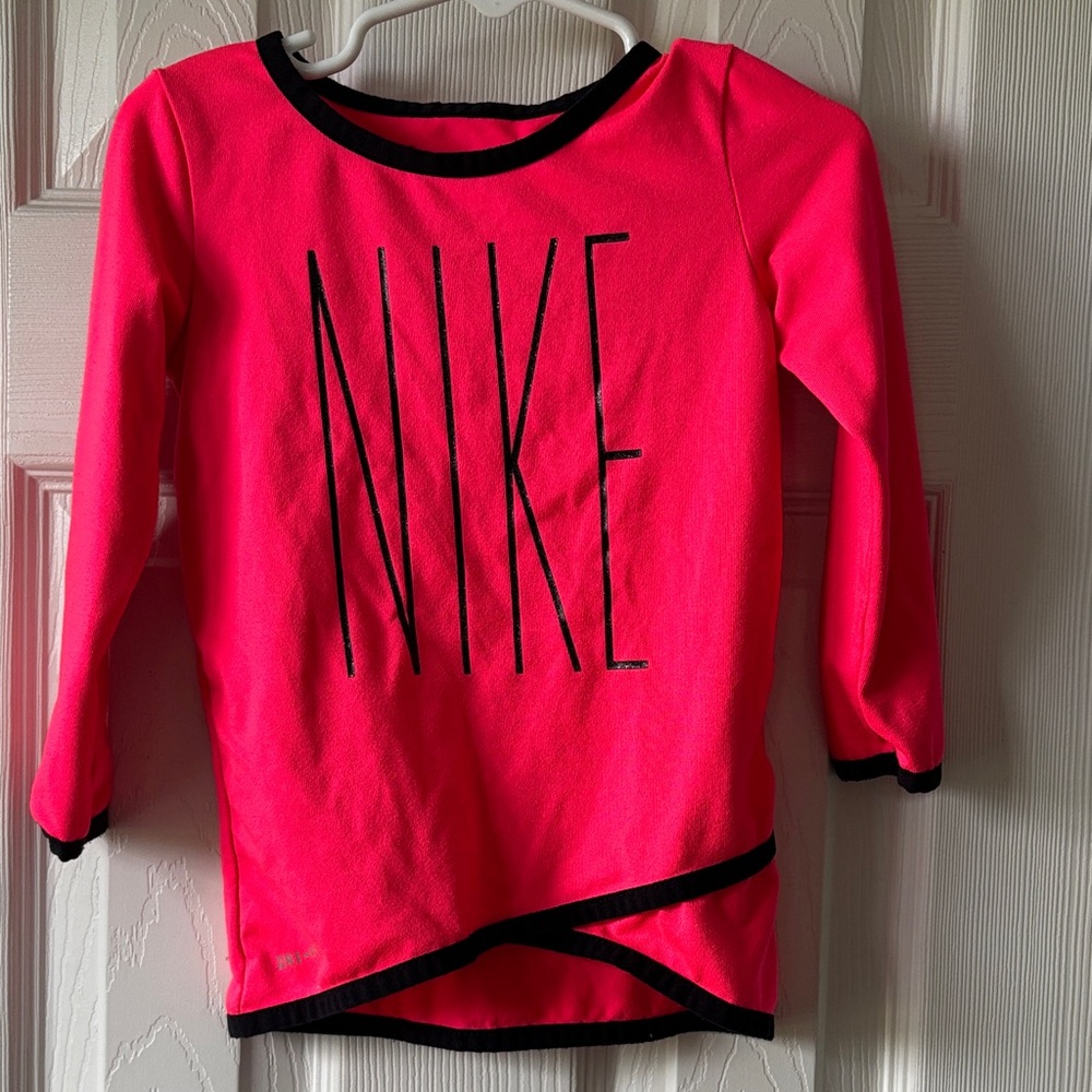 Nike Kids Bright Pink Long Sleeve Tee